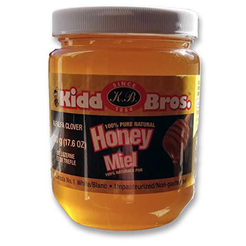 Kidd Bros 100% Pure Natural Canadian Honey- Alfalfa Clover- 500g (17.6oz)