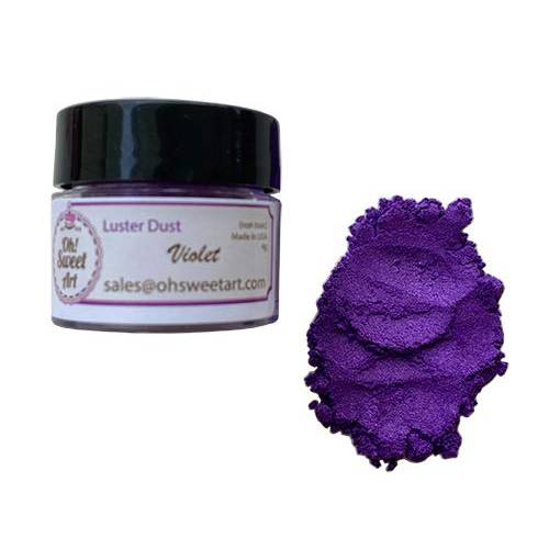 VIOLET LUSTER DUST (4 grams container) By Oh Sweet Art Corp