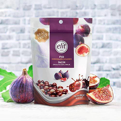 Elit Chocolate Covered Fig Dragee - 1 Pack