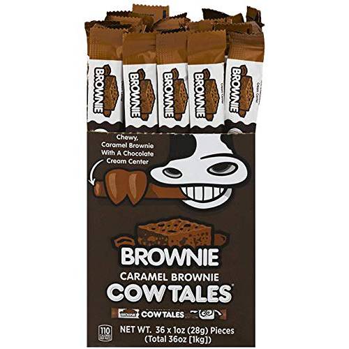 Goetze’s Cow Tales, Caramel Brownie, 1 Ounce - 36 Count Display Pack