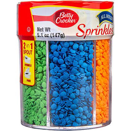 Betty Crocker Sprinkles, Assorted Holiday, 5.1 oz