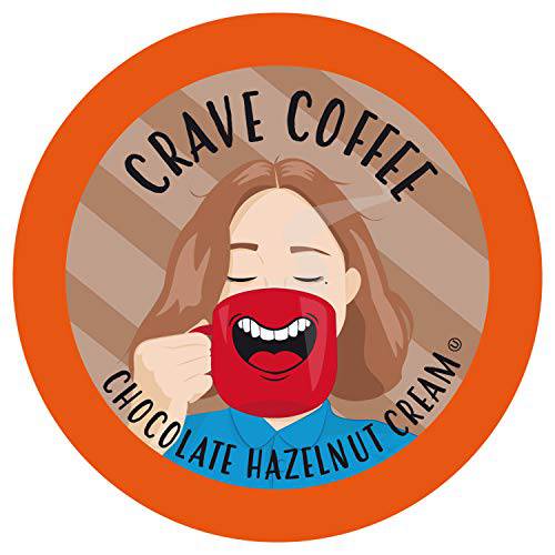 Crave Beverages Chocolate Hazelnut Creme Coffee Pods for Keurig K Cup Brewers, 40 Count