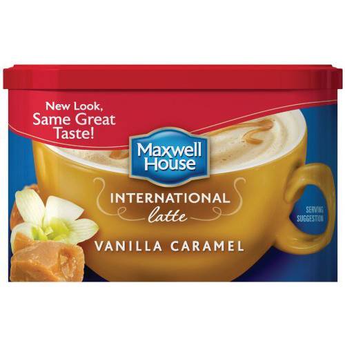 Maxwell House International Coffee Vanilla Caramel Latte, 8.7-ounce Cans (Pack of 3)