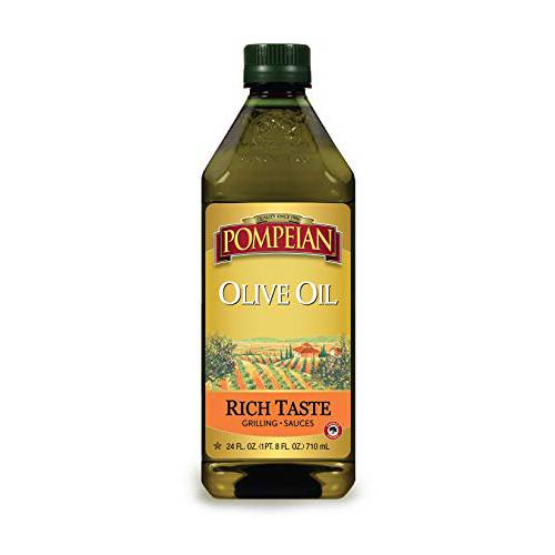 Pompeian Rich Taste Olive Oil, Rich, Full Flavor, Perfect for Grilling & Sauces, Naturally Gluten Free, Non-Allergenic, Non-GMO, 24 FL. OZ.