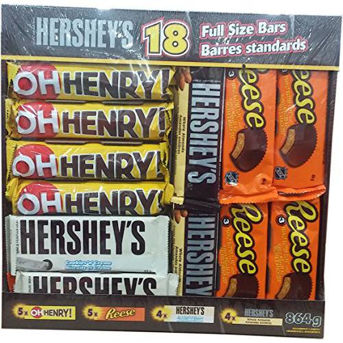 Hershey’s 18 Full Size Bars Variety Pack 1.9lbs (Canadian Product)