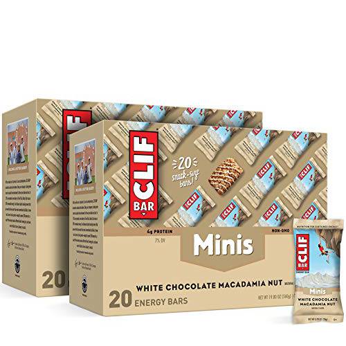 CLIF BAR - Mini Energy Bars - White Chocolate Macadamia Nut Flavor - (0.99 Ounce Snack Bars, 40 Count)