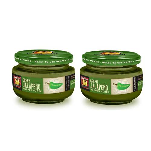 Green Jalapeño - Louisiana Pepper Exchange - Fresh Pepper Replacement (Jalapeño Pepper Puree) 2 Jars - Plant-Based, Gluten-Free. Replace Jalapeño Peppers. Add to Guacamole, Eggs, Cornbread, and any Tex-Mex Recipe. Great for Spicy Margaritas
