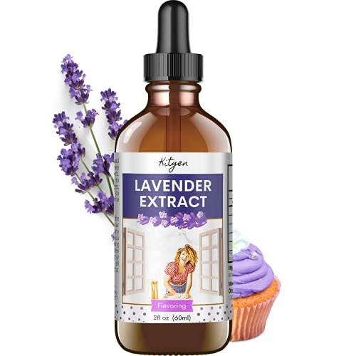 Lavender Extract for Baking - Flavoring - Cakes, Cupcakes, Beverages and More - Non GMO, Gluten Free, Sugar Free - 2oz 60ml
