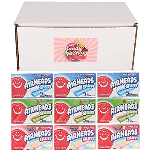 Airheads Candy Gum Sugar-Free Variety Pack (Raspberry Lemonade, Watermelon, Blue Raspberry) (2 of each, total of 6)