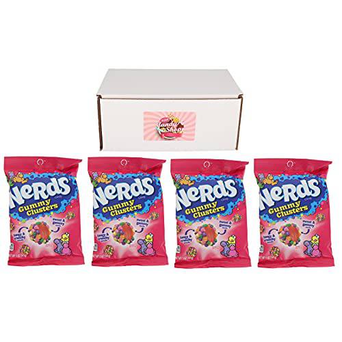 Nerds Gummy Clusters Candy 5oz (Pack of 4) with Magnet