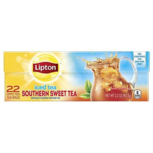 Lipton Southern Sweet Iced Tea Bags 22 Count Family Size (Pack of 2) by Lipton
