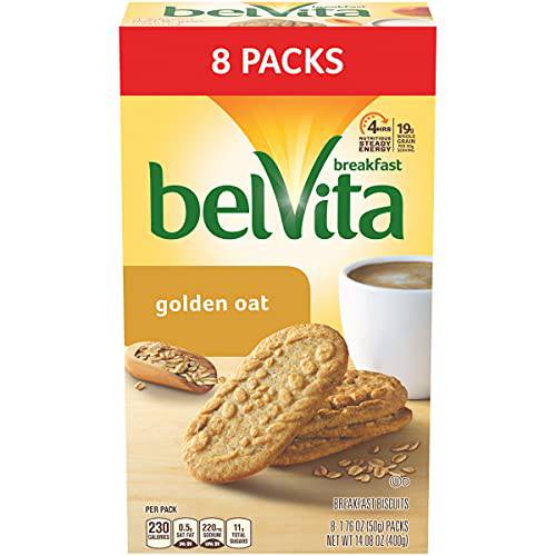 Belvita Breakfast Biscuits, Golden Oat Flavor, 8 Pack (4 Biscuitsper Pack), 1Count (Pack Of 8)