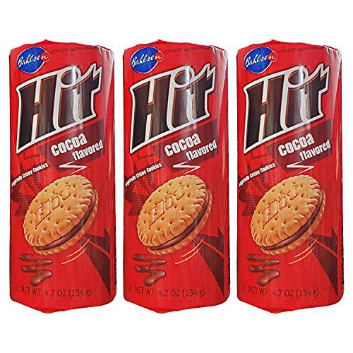 Bahlsen Hit Cocoa Vanilla Cookie with Chocolate Filling (3 Pack, Total of 14.1oz)
