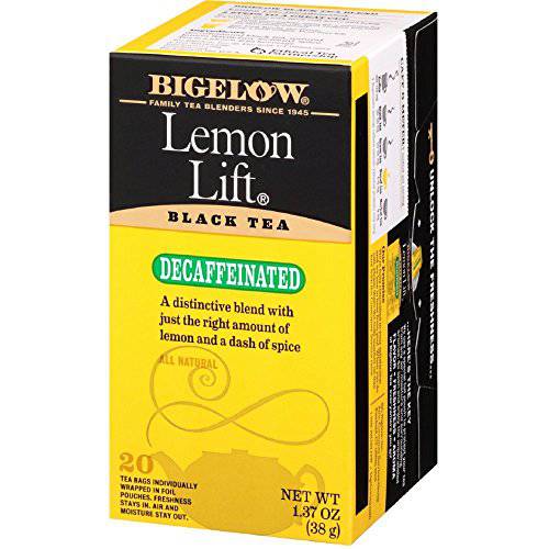 Bigelow Lemon Lift Decaffeinated Black Tea 20 ea ( Pack of 3),1.37Oz(38g)