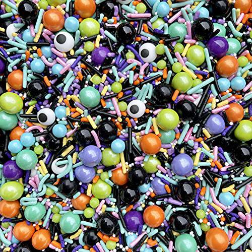 Manvscakes Sprinkles - Themed Sprinkles for Cake Decorating, Sprinkle Mix for Cookies, Ice Cream, Fondant Cake, Caramel Apples, Cupcakes & Other Desserts, Assorted Halloween & Fall Sprinkles, 4 oz