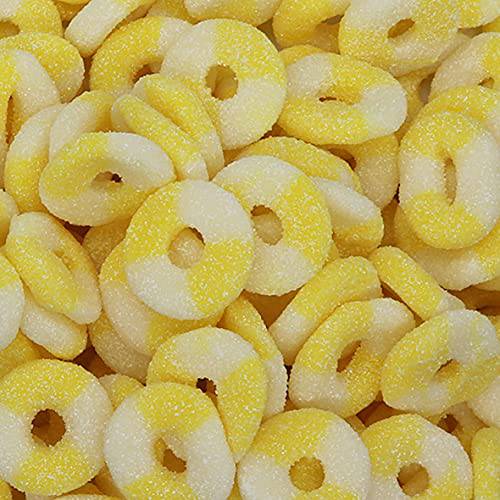FirstChoiceCandy Sour Mini Gummy Rings (Sour Pineapple, 2 Pound)