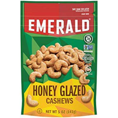 Emerald Honey Glazed Cashews 5 Ounce ( 2 Pack)