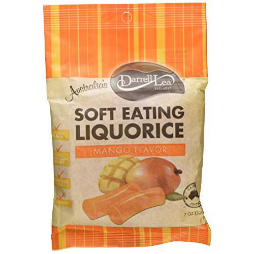 Darrell Lea Mango Soft Eating Liquorice Bags - 7 oz