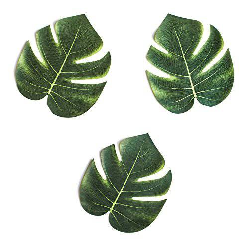Super Z Outlet Tropical Imitation Plant Leaves 8 Hawaiian Luau Party Jungle Beach Theme Decorations for Birthdays, Prom, Events (12 Pack)