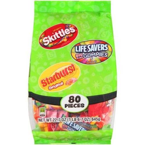 Skittles/lifesavers/starburst Candy Variety Pack, 80 Count, 22.7 Oz (Pack of 2)