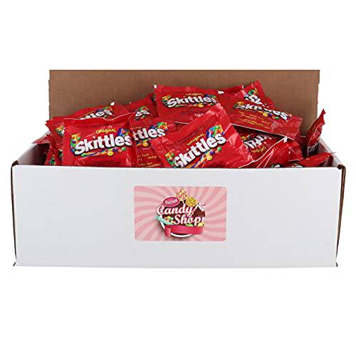 Skittles Original Flavors Fun Size Packet Bulk in a Box (Pack of 100)