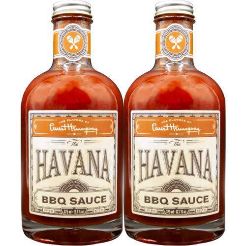 Flavors of Ernest Hemingway Sauces, The Havana BBQ Sauce, 12 ozs, 2 Pack - Gluten Free, No MSG, No HFCS