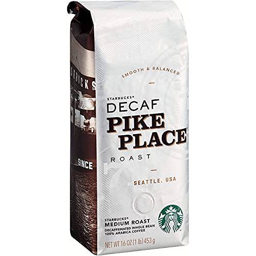 Starbucks Decaf Whole Bean Coffee, Pike Place , 16 OZ