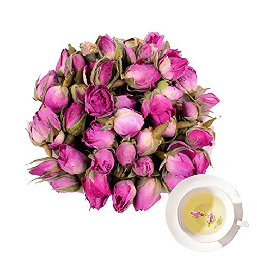 Dried Pink France Rose Tea AAAAA| Organic Natural Rose Bud Tea Petals Fragrant| Edible Red Rose Flower Tea Loose Leaves Decaffeinated Herbal Tea (1.41oz French Rose)