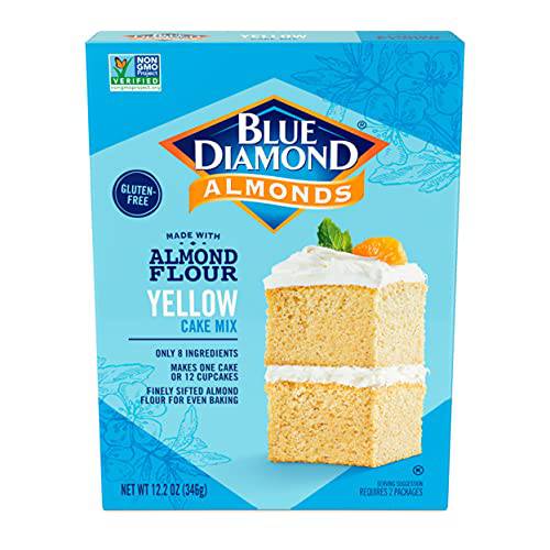 Blue Diamond Almonds Gluten-Free Flour Baking Mix, Yellow Cake, Multicolor, 12.2 Oz