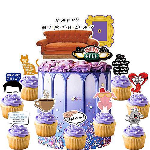 Decorations for Friend Tv Show Cake Topper Cupcake Toppers Birthday Party Supplies
