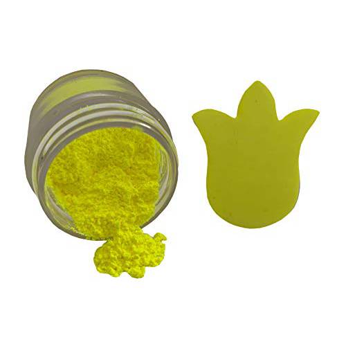 FLUORESCENT NEON LUMINOUS YELLOW Petal Dust (4 grams each container) By Oh Sweet Art Corp