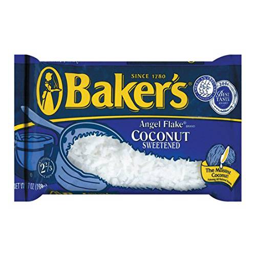 Baker’s, Angel Flake Coconut Sweetened, 7 Ounces