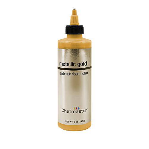 Chefmaster Airbrush Food Color, 9-Ounces, Metallic Gold
