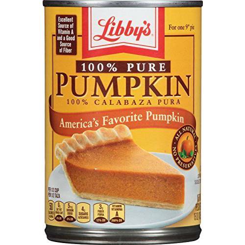 Libby’s 100% Pure Pumpkin Pie & Dessert Filling (Pack of 3) 15 oz Cans by Libby’s