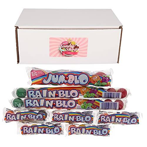 Rain-blo Jum-blo Variety Pack of Small, Medium and Big Bubble Gum Balls (Total of 45 Gum Balls)