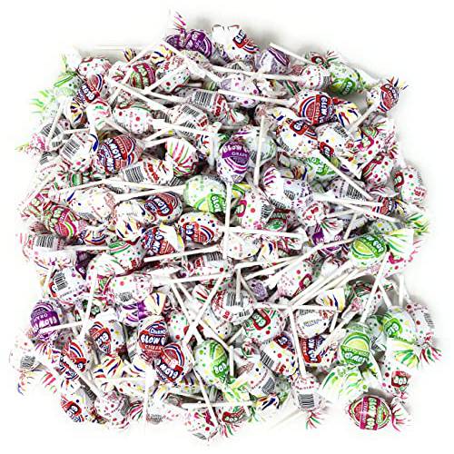 Bundle Holiday Candies Charms Blow Pops Lollipops Bulk Suckers Assorted Candy 5 Flavors Cherry Watermelon Grape Sour Apple Strawberry Filled With Bubble Gum Individually Wrapped 230+pcs 9.75 Pounds 156-Oz
