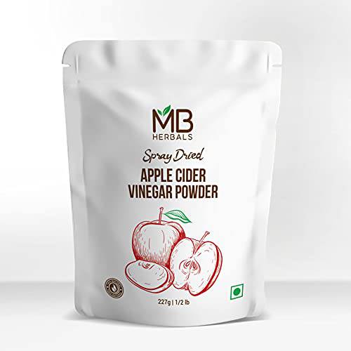 MB Herbals Apple Cider Vinegar Powder | 227G (8 oz / Half Pound) | 75 Servings | Spray Dried | Gluten Free | No Preservatives