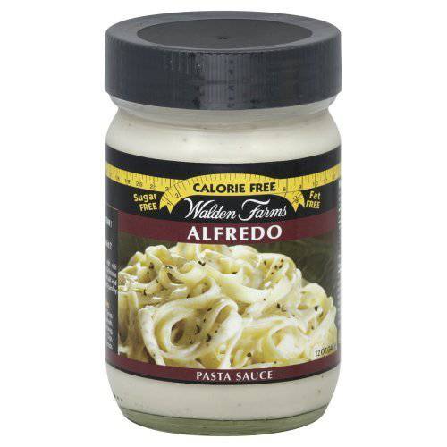 Walden Farms Light Alfredo Sauce, 12 oz. Jar, Sugar, Fat, Calorie, and Dairy Free for Pasta Noodles, Chicken, and Fresh Recipes, Thick and Creamy, Vegan Friendly, 3 Pack