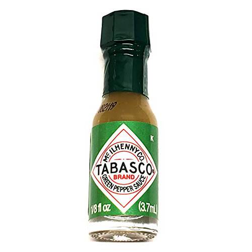 Mini Tabasco Green Jalapeno Pepper Sauce Bottles 1/8 Oz. - Pack of 10 Little Bottles