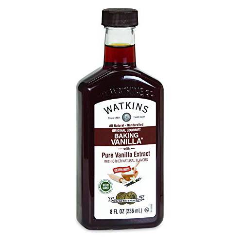 Watkins All Natural Original Gourmet Baking Vanilla with Pure Extract, 8 fl. oz. Bottle, 1-Pack