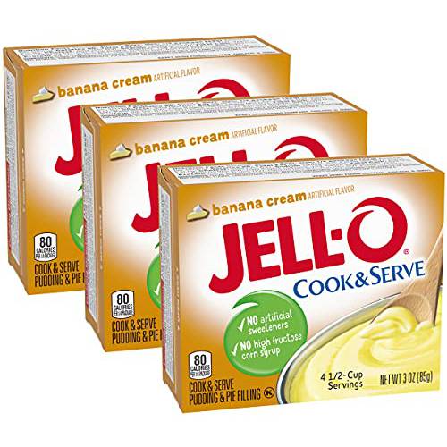 Jell-O Banana Cream Instant Cook & Serve Pudding (3 Pack)