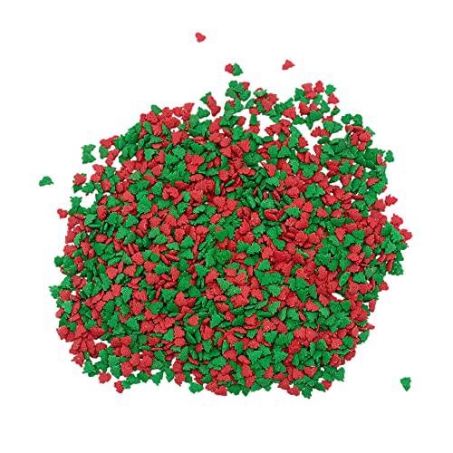 Red and Green Tree Sprinkles - 1 LB Resealable Stand Up Candy Bag - Christmastime Themed Sprinkles Featuring Christmas Trees - Bulk Sprinkles for Baking or Dessert Topping