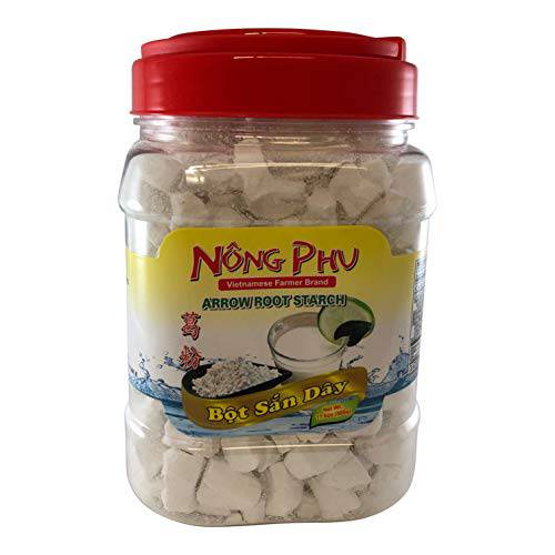Arrow Root Starch Bot San Day Arrowroot Flour, 17.6 Ounce (500 gram) Reclosable Jar, Crunchy Chunk Powder From Vietnam