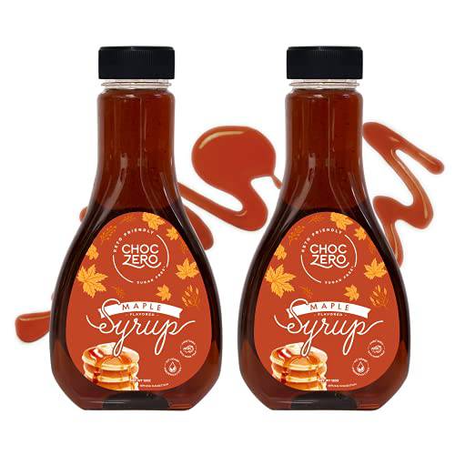ChocZero’s Maple Syrup. Sugar-free, Low Carb, Keto Friendly, Gluten Free, Vegan. Monk fruit Sweetened Breakfast Topping Syrup for Waffles, Almond Flour Pancakes, and More. (2x12 oz bottles)