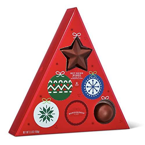 Hot Chocolate Cocoa Drink Bombs with Marshmallows Triangular Advent Gift