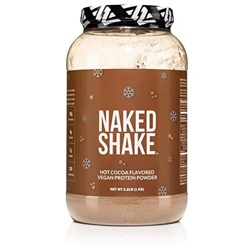 Naked Shake – Hot Cocoa Protein Shake - Plant Based Protein Powder from US & Canadian Farms with MCT Oil - Gluten-Free, Soy-Free, No GMOs or Artificial Sweeteners - 30 Servings