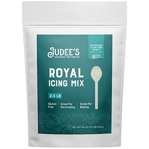 Judee’s Royal Icing Mix 2.5 lb - Frost Cookies Like a Professional - Great for Decorating and Baking - Just Add Water - Non-GMO, Gluten-Free and Nut Free