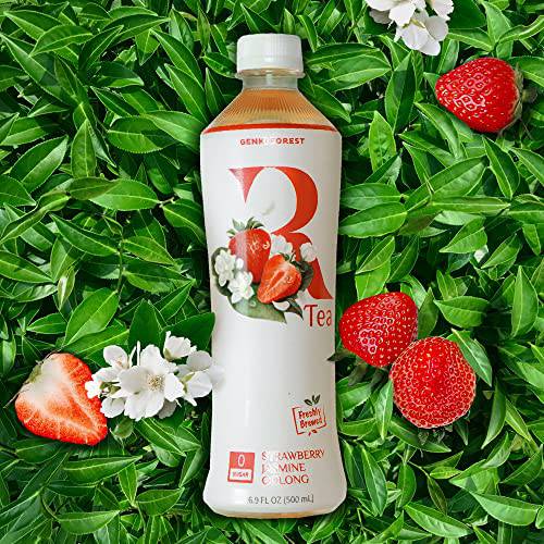 CHI FOREST Ran Tea Strawberry Jasmine Oolong Tea, 0 Sugar, Made From Freshly Brewed Tea, Natural Antioxidants, 16.9 fl oz(Pack of 15)