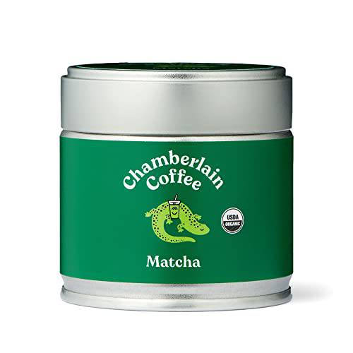 Chamberlain Coffee 100% Organic Matcha Japanese Green Tea Powder, Vegan, Gluten-Free 1oz tin
