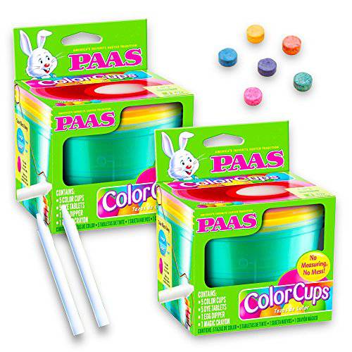 Paas Easter Egg Color Cups 2 Pack (Deluxe Egg Decorating Kit)